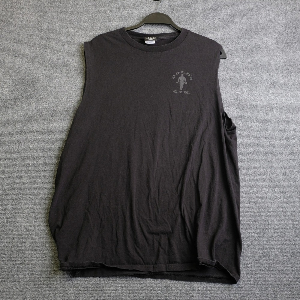 Gold's Gym Muscle Tank Top Mens XL Black Beverly Hills Workout Shirt